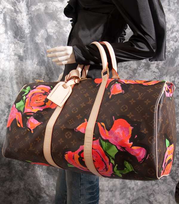 High Quality Louis Vuitton Monogram Roses Canvas Keepall 50 M48605 - Click Image to Close